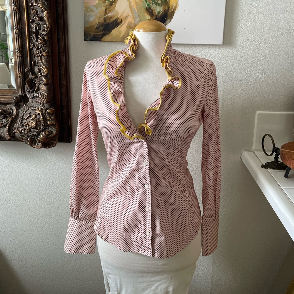 Guglielminotti women’s long sleeve button down blouse